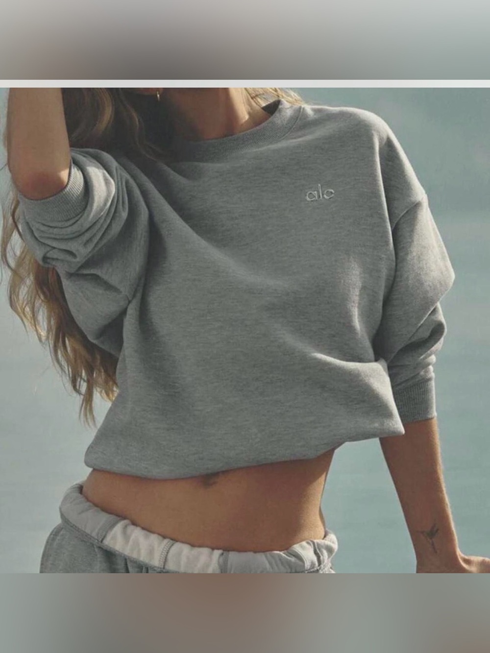 ALO Yoga Grey Crew Sweatshirt